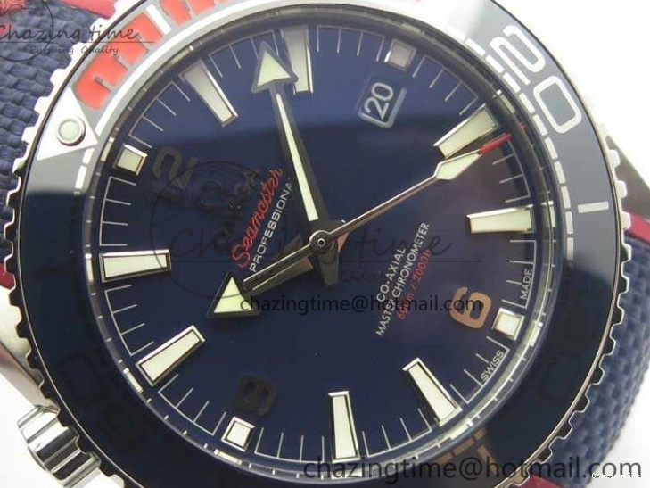 0125 Planet Ocean “Pyeongchang 2018” 43.5mm SS OMF 1:1 Best Edition Blue Dial On Nylon Strap A Soft 8082